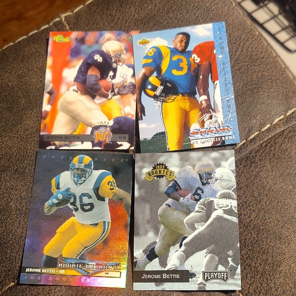 Jerome Bettis Football Trading Lot Of 11 With Rookies - Picture 2 of 3